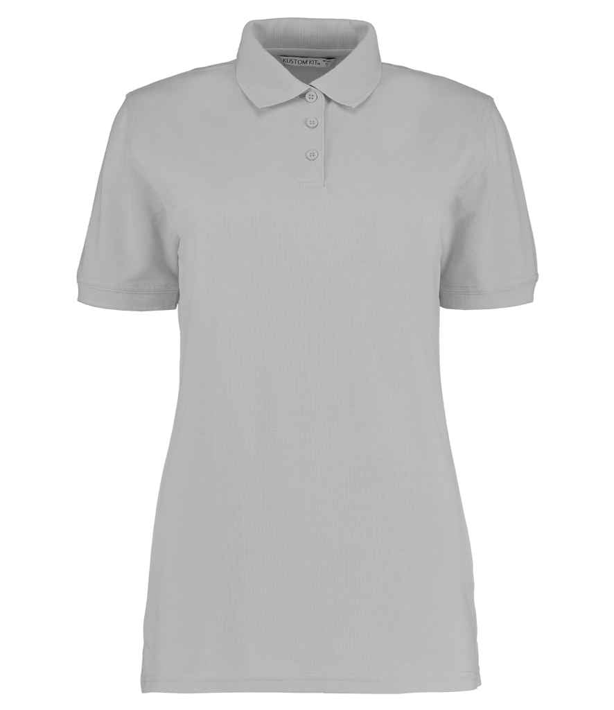 Kustom Kit Ladies Klassic Poly/Cotton Pique Polo Shirt - (2nd Colours) in Heather Grey by Kustom Kit — Custom branded clothing by Print Press, featuring premium embroidery produced in our specialist print lab in the UK.