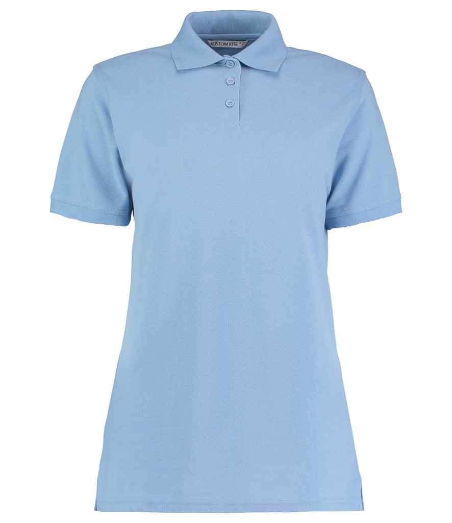 Kustom Kit Ladies Klassic Poly/Cotton Pique Polo Shirt - (2nd Colours) in Light Blue by Kustom Kit — Custom branded clothing by Print Press, featuring premium embroidery produced in our specialist print lab in the UK.