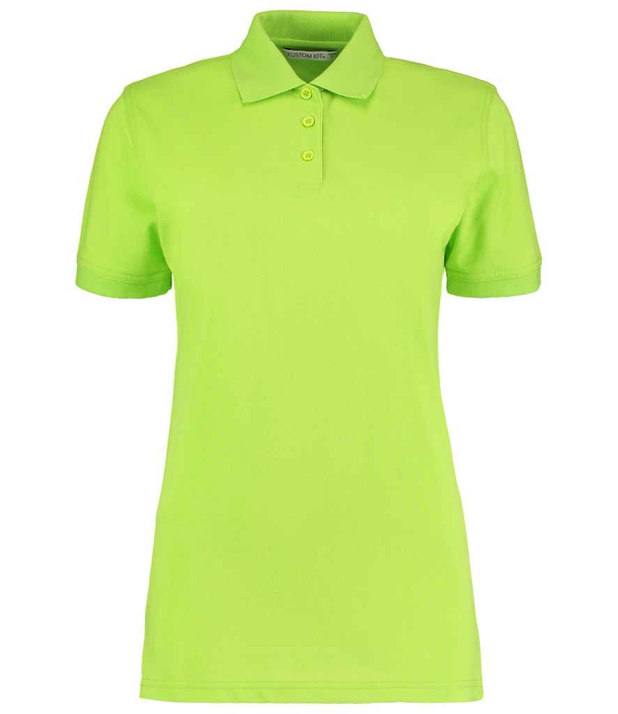 Kustom Kit Ladies Klassic Poly/Cotton Pique Polo Shirt in Lime Green by Kustom Kit — Custom branded clothing by Print Press, featuring premium embroidery produced in our specialist print lab in the UK.