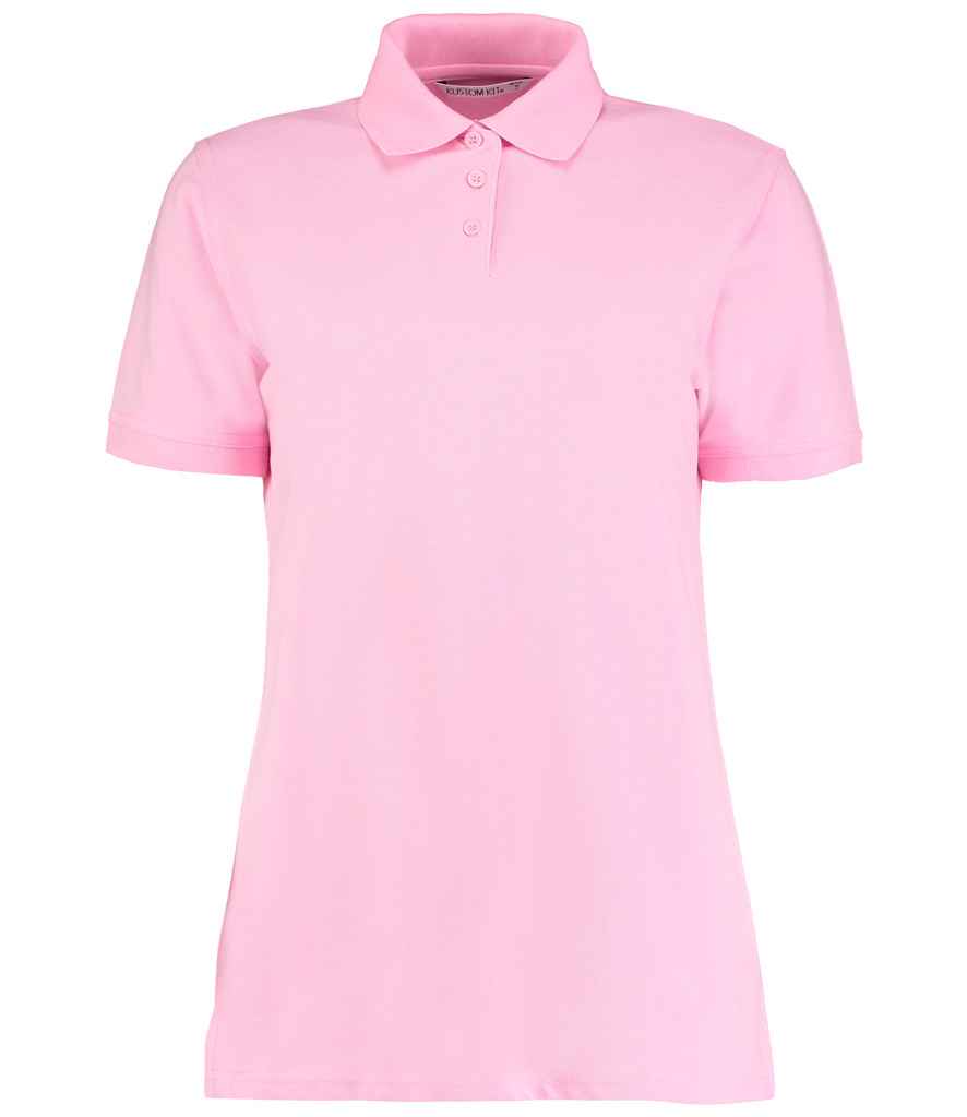 Kustom Kit Ladies Klassic Poly/Cotton Pique Polo Shirt in Pink by Kustom Kit — Custom branded clothing by Print Press, featuring premium embroidery produced in our specialist print lab in the UK.