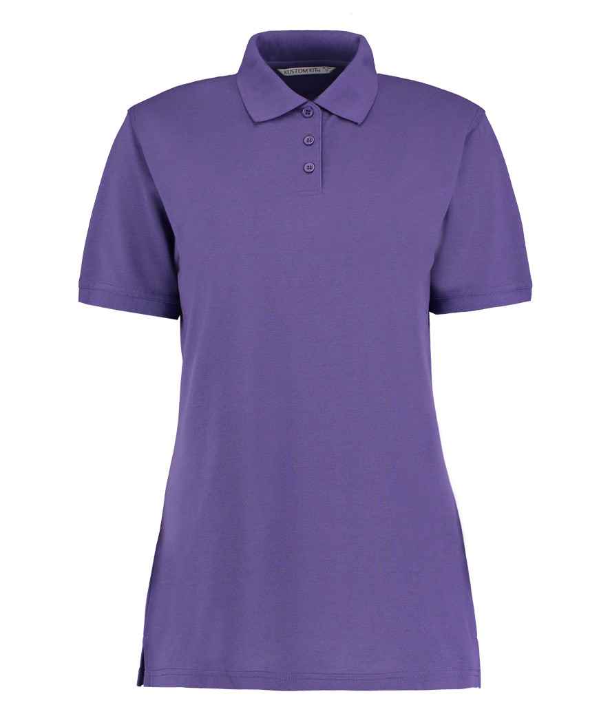 Kustom Kit Ladies Klassic Poly/Cotton Pique Polo Shirt in Purple by Kustom Kit — Custom branded clothing by Print Press, featuring premium embroidery produced in our specialist print lab in the UK.