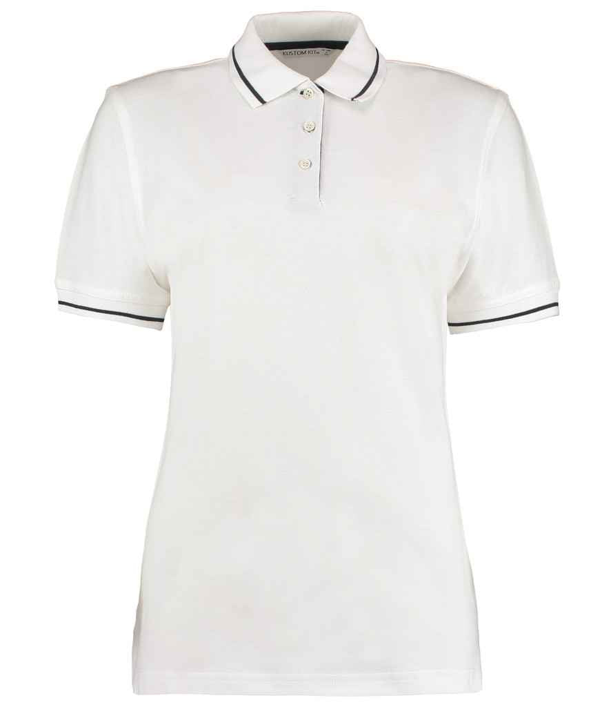 Kustom Kit Ladies St Mellion Tipped Cotton Pique Polo Shirt in by Kustom Kit — Custom branded clothing by Print Press, featuring premium embroidery produced in our specialist print lab in the UK.