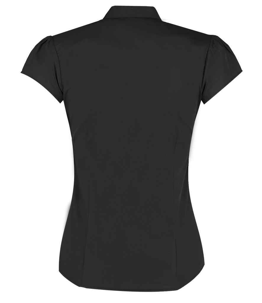 Kustom Kit Ladies Cap Sleeve V Neck Tailored Continental Blouse in by Kustom Kit — Custom branded clothing by Print Press, featuring premium embroidery produced in our specialist print lab in the UK.