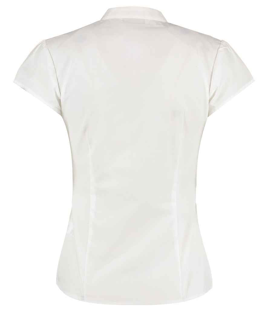 Kustom Kit Ladies Cap Sleeve V Neck Tailored Continental Blouse in by Kustom Kit — Custom branded clothing by Print Press, featuring premium embroidery produced in our specialist print lab in the UK.