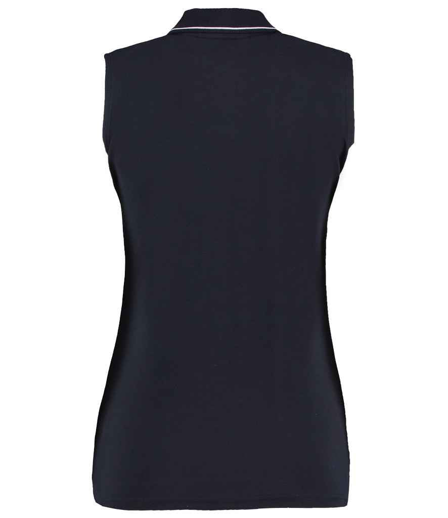 Kustom Kit Ladies Proactive Sleeveless Cotton Pique Polo Shirt in by Kustom Kit — Custom branded clothing by Print Press, featuring premium embroidery produced in our specialist print lab in the UK.