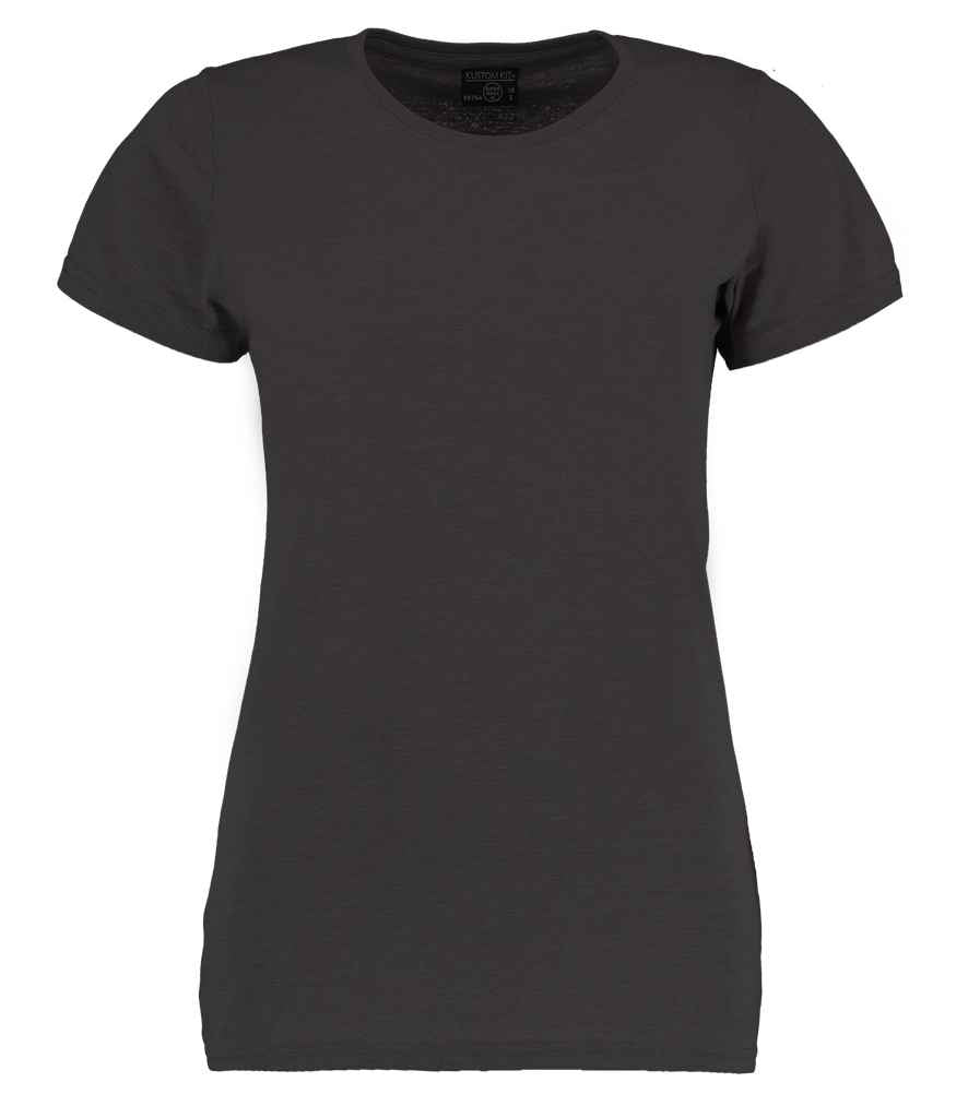 Kustom Kit Ladies Superwash 60°C T-Shirt in Dark Grey Marl by Kustom Kit — Custom branded clothing by Print Press, featuring premium embroidery produced in our specialist print lab in the UK.