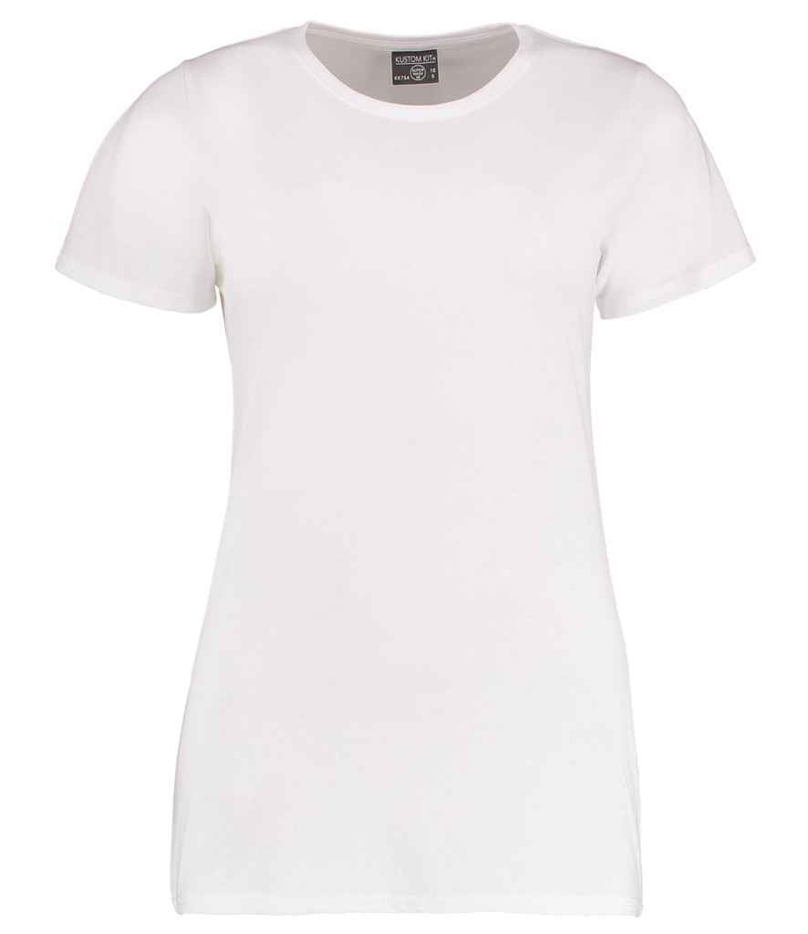 Kustom Kit Ladies Superwash 60°C T-Shirt in White by Kustom Kit — Custom branded clothing by Print Press, featuring premium embroidery produced in our specialist print lab in the UK.