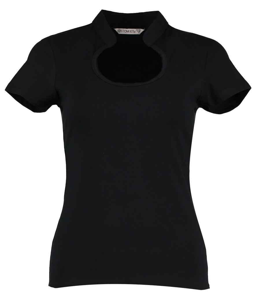 Kustom Kit Ladies Keyhole Neck Corporate Top in by Kustom Kit — Custom branded clothing by Print Press, featuring premium embroidery produced in our specialist print lab in the UK.