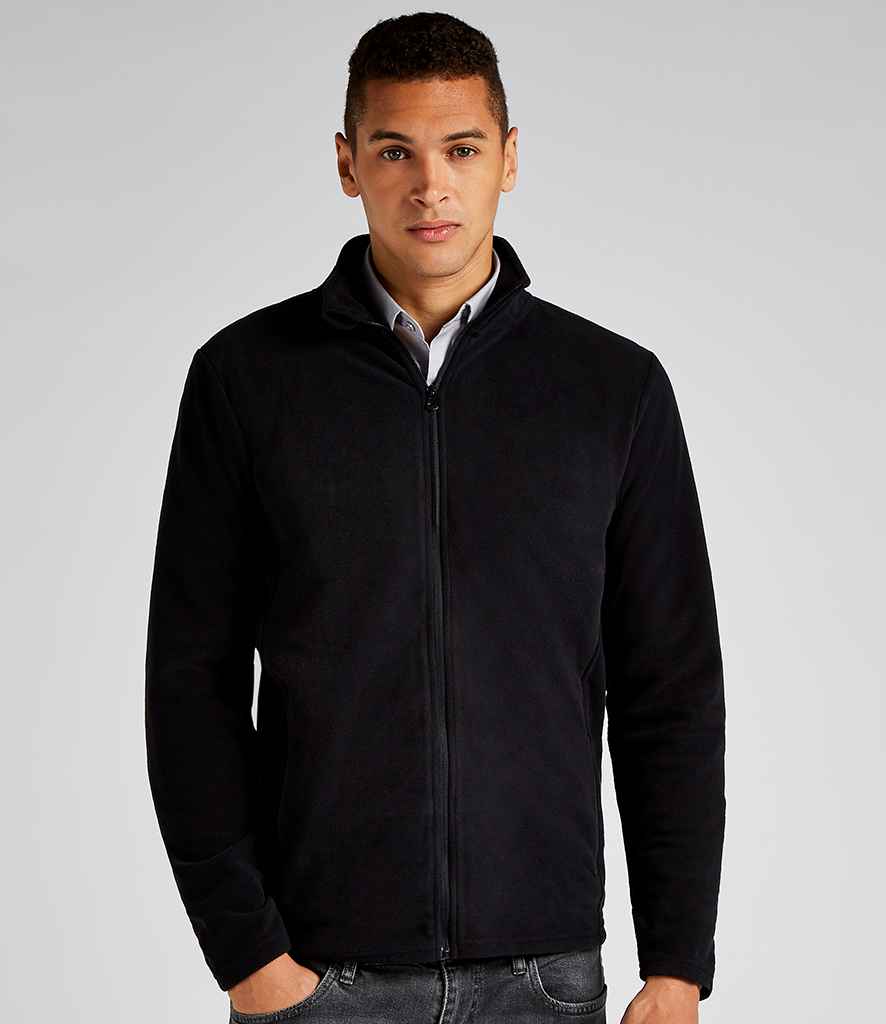 Kustom Kit Corporate Micro Fleece Jacket in Black by Kustom Kit — Custom branded clothing by Print Press, featuring premium embroidery produced in our specialist print lab in the UK.