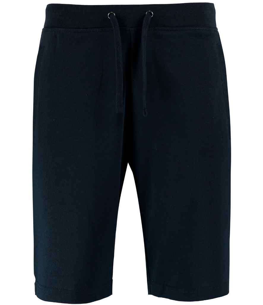Kustom Kit Slim Fit Sweat Shorts in Navy by Kustom Kit — Custom branded clothing by Print Press, featuring premium embroidery produced in our specialist print lab in the UK.
