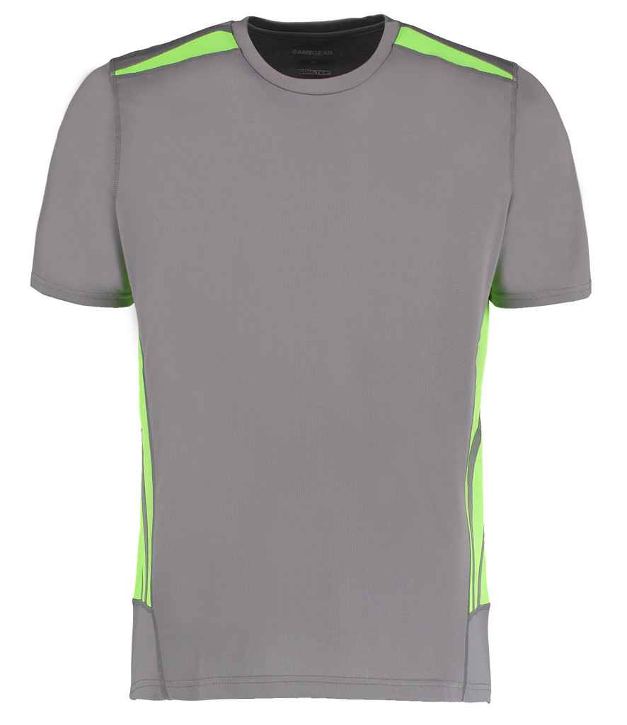 Gamegear CooltexTraining T-Shirt in Grey Lime Green by Gamegear — Custom branded clothing by Print Press, featuring premium embroidery produced in our specialist print lab in the UK.