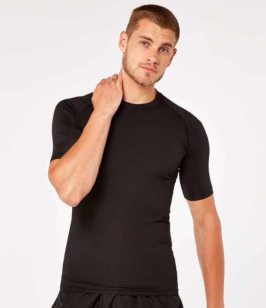 Gamegear WarmtexShort Sleeve Base Layer in Black by Gamegear — Custom branded clothing by Print Press, featuring premium embroidery produced in our specialist print lab in the UK.