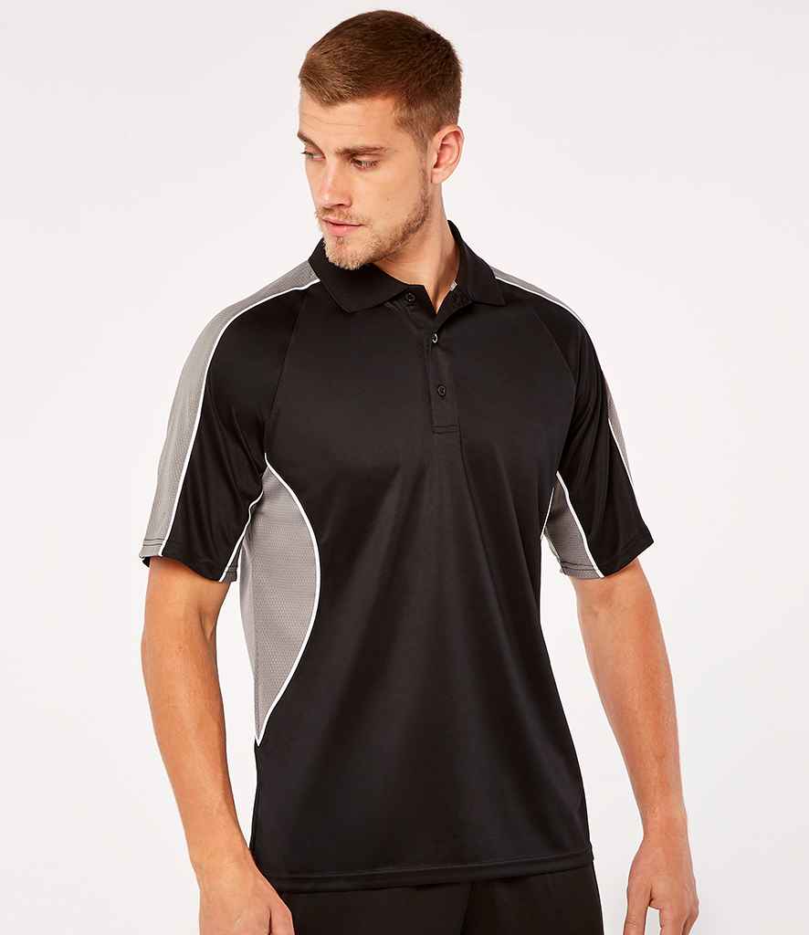 Gamegear CooltexActive Polo Shirt in Black Grey by Gamegear — Custom branded clothing by Print Press, featuring premium embroidery produced in our specialist print lab in the UK.