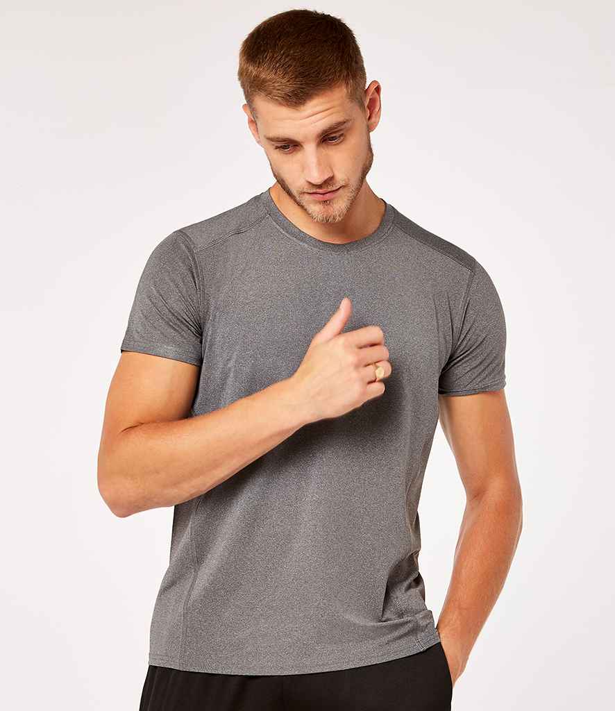 Gamegear Compact Stretch Performance T-Shirt in Grey Melange by Gamegear — Custom branded clothing by Print Press, featuring premium embroidery produced in our specialist print lab in the UK.