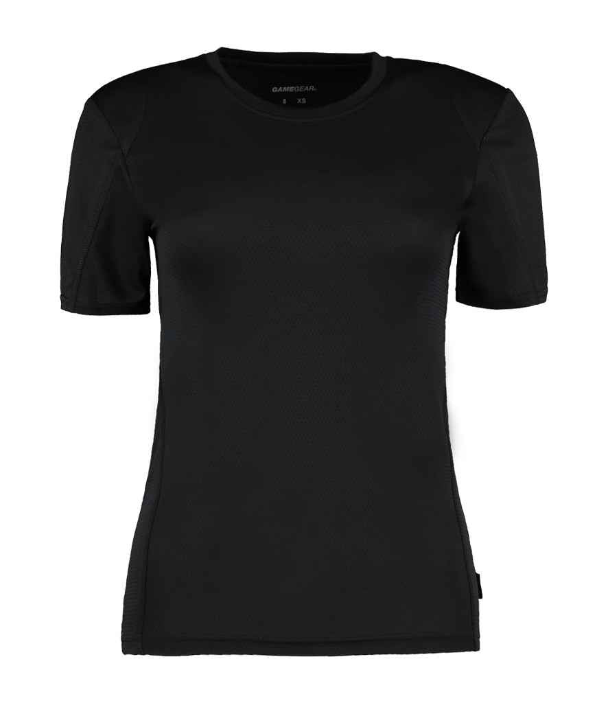 Gamegear Ladies CooltexT-Shirt in Black Black by Gamegear — Custom branded clothing by Print Press, featuring premium embroidery produced in our specialist print lab in the UK.
