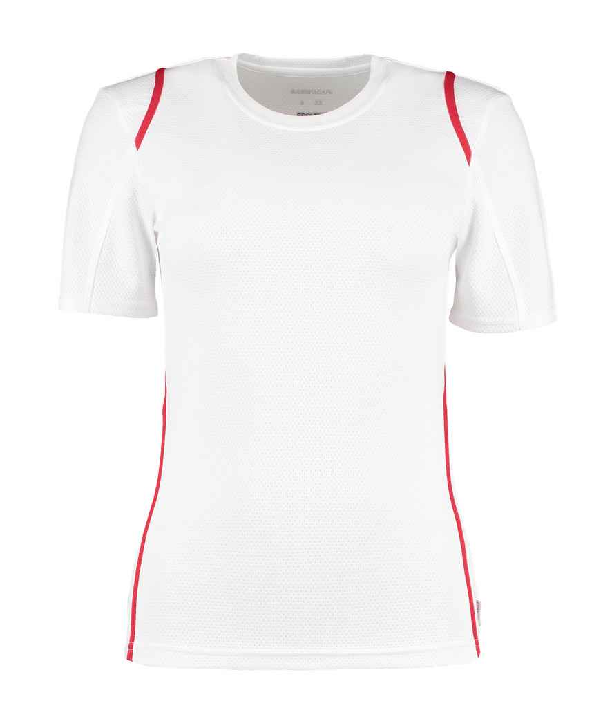 Gamegear Ladies CooltexT-Shirt in White Red by Gamegear — Custom branded clothing by Print Press, featuring premium embroidery produced in our specialist print lab in the UK.