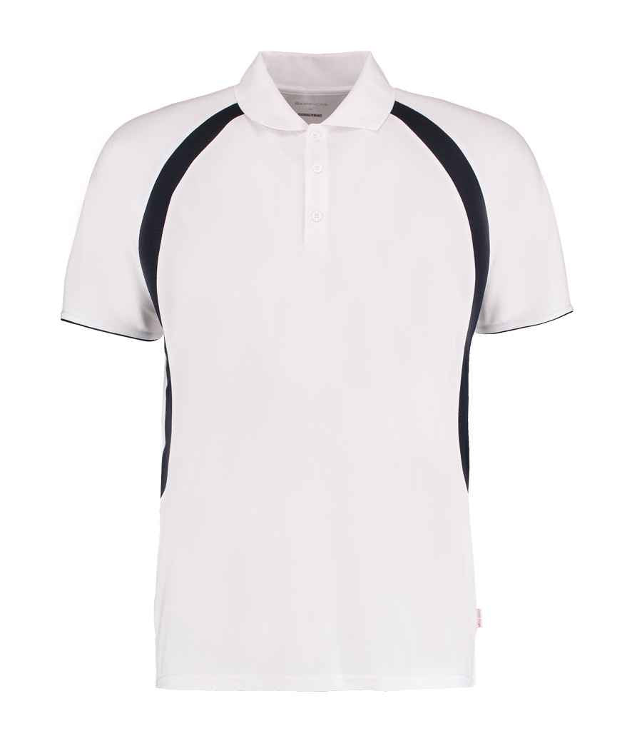 Gamegear CooltexRiviera Polo Shirt in White Navy by Gamegear — Custom branded clothing by Print Press, featuring premium embroidery produced in our specialist print lab in the UK.