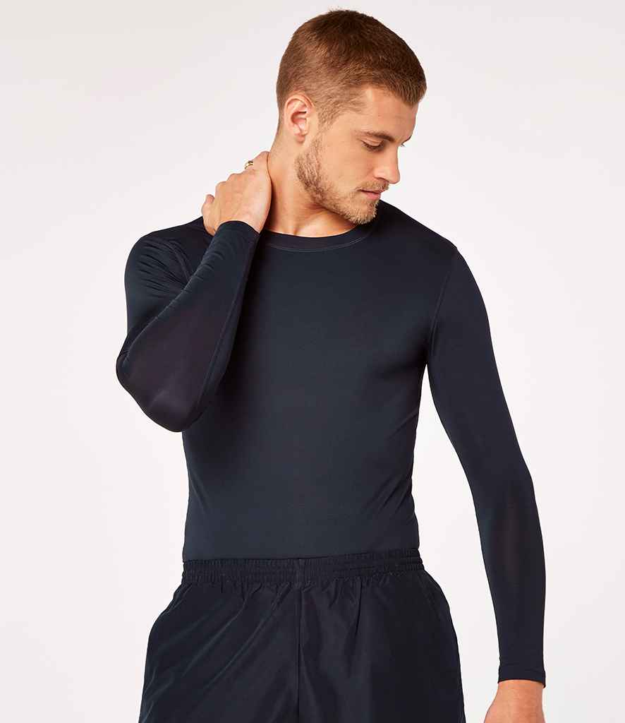 Gamegear Warmtex Long Sleeve Base Layer in Navy by Gamegear — Custom branded clothing by Print Press, featuring premium embroidery produced in our specialist print lab in the UK.