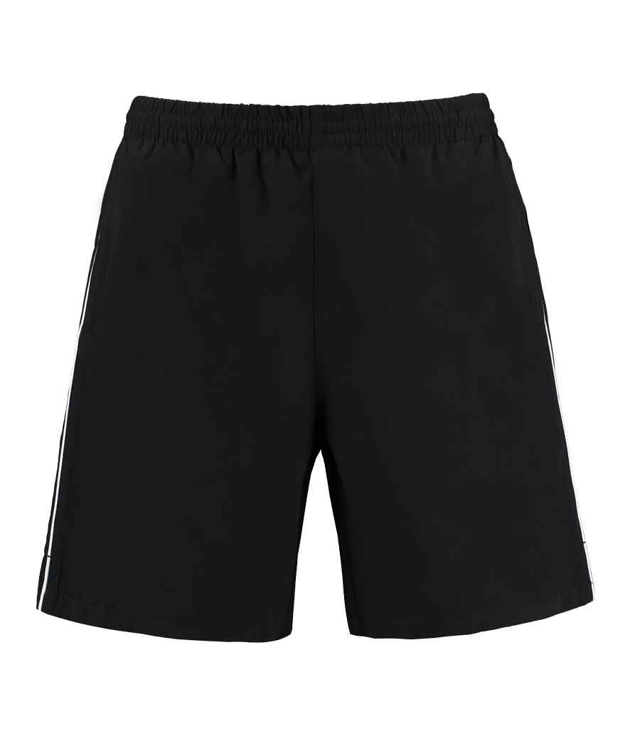 Gamegear Track Shorts in Black White by Gamegear — Custom branded clothing by Print Press, featuring premium embroidery produced in our specialist print lab in the UK.