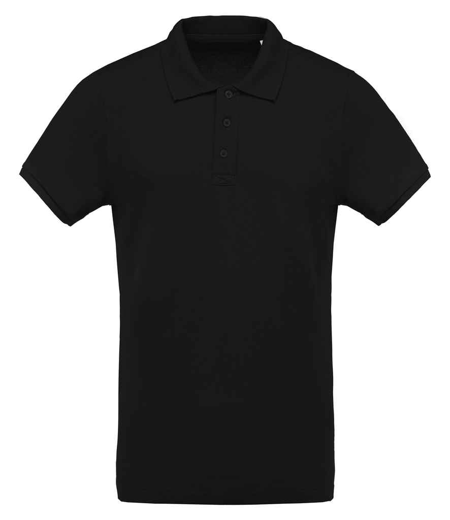 Kariban Organic Pique Polo Shirt in Black by Kariban — Custom branded clothing by Print Press, featuring premium embroidery produced in our specialist print lab in the UK.