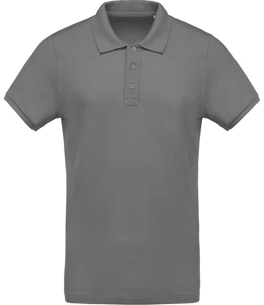 Kariban Organic Pique Polo Shirt in Storm Grey by Kariban — Custom branded clothing by Print Press, featuring premium embroidery produced in our specialist print lab in the UK.