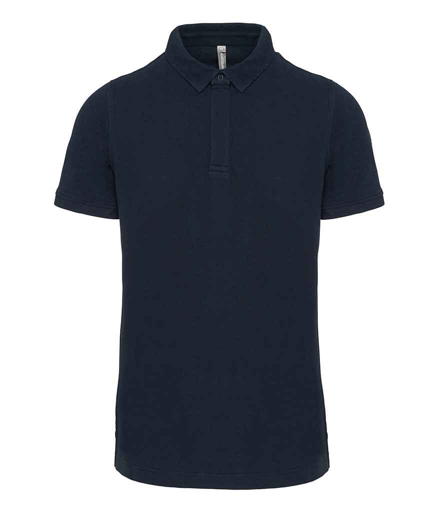Kariban Stud Pique Polo Shirt in Navy by Kariban — Custom branded clothing by Print Press, featuring premium embroidery produced in our specialist print lab in the UK.