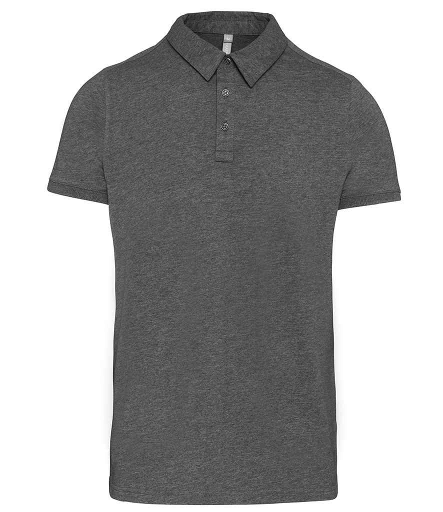 Kariban Jersey Polo Shirt in Heather Grey by Kariban — Custom branded clothing by Print Press, featuring premium embroidery produced in our specialist print lab in the UK.