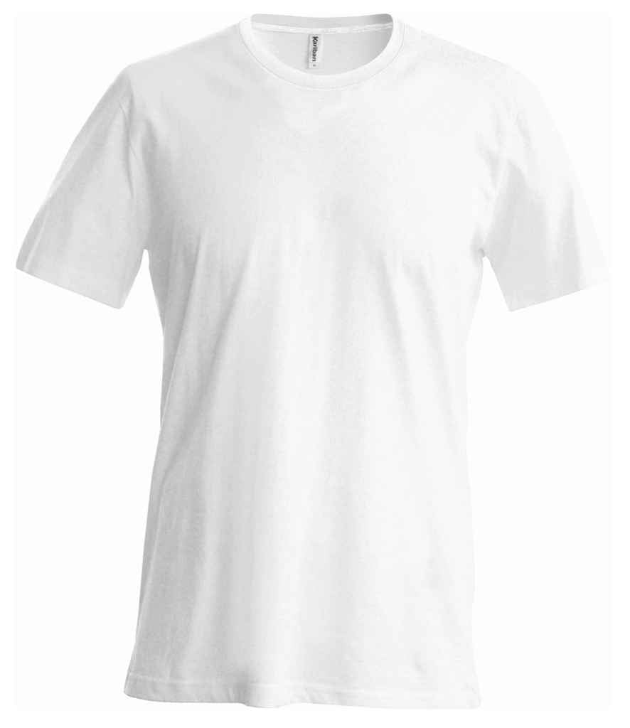 Kariban Crew Neck T-Shirt in White by Kariban — Custom branded clothing by Print Press, featuring premium embroidery produced in our specialist print lab in the UK.