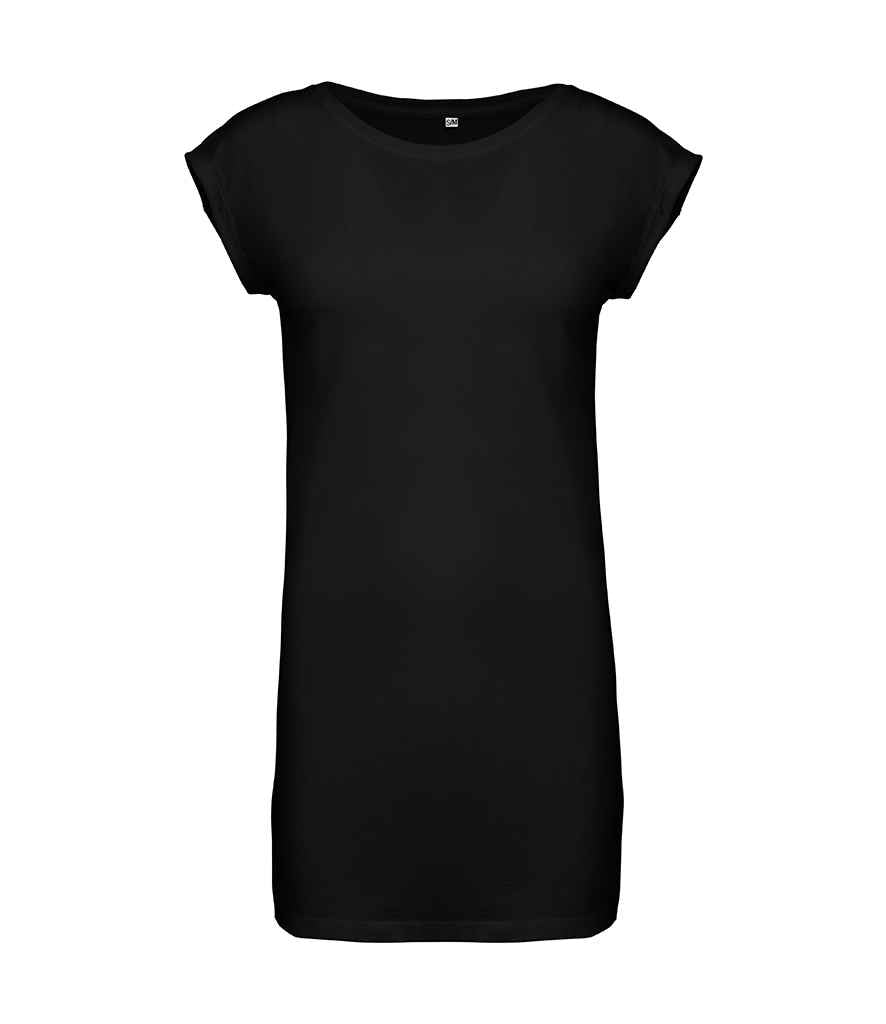 Kariban Ladies T-Shirt Dress in Black by Kariban — Custom branded clothing by Print Press, featuring premium embroidery produced in our specialist print lab in the UK.