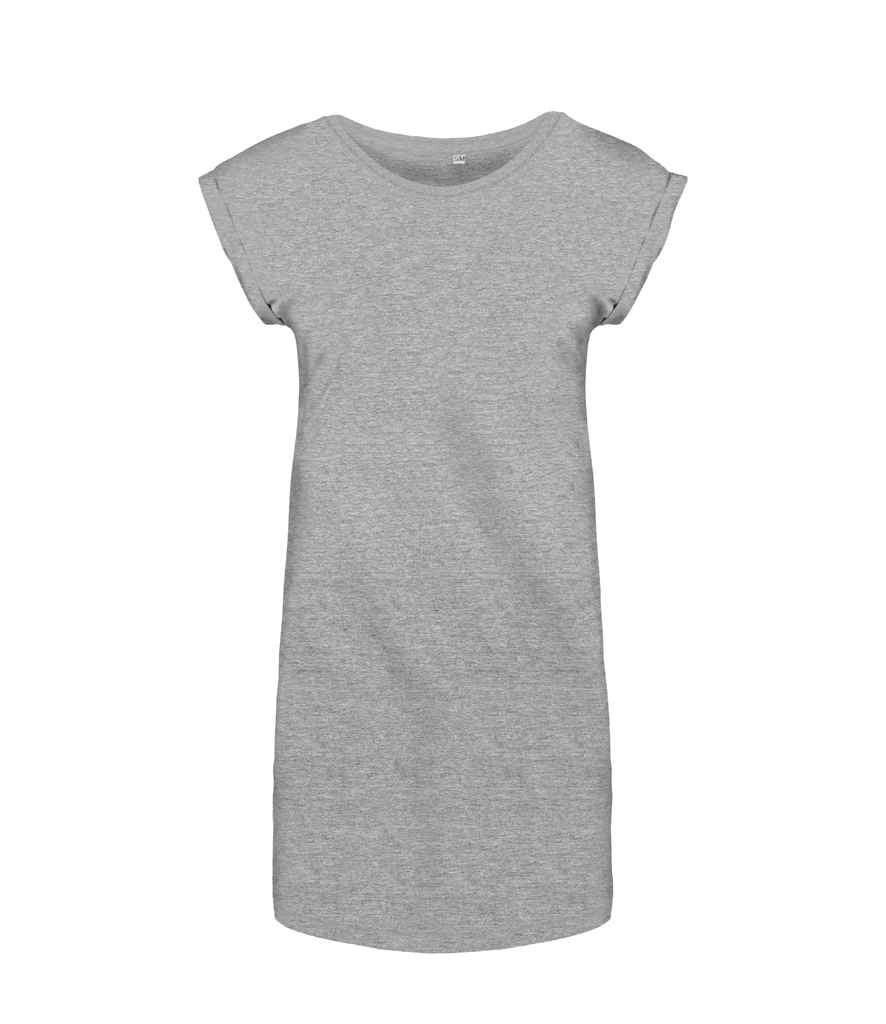 Kariban Ladies T-Shirt Dress in Light Grey by Kariban — Custom branded clothing by Print Press, featuring premium embroidery produced in our specialist print lab in the UK.