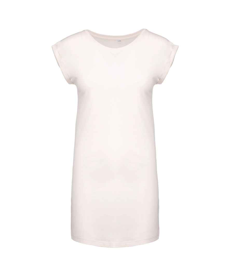 Kariban Ladies T-Shirt Dress in Off White by Kariban — Custom branded clothing by Print Press, featuring premium embroidery produced in our specialist print lab in the UK.