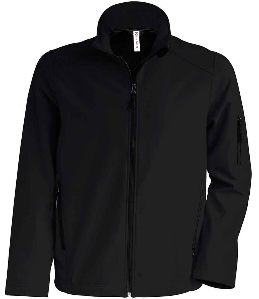 Kariban Soft Shell Jacket in Black by Kariban — Custom branded clothing by Print Press, featuring premium embroidery produced in our specialist print lab in the UK.