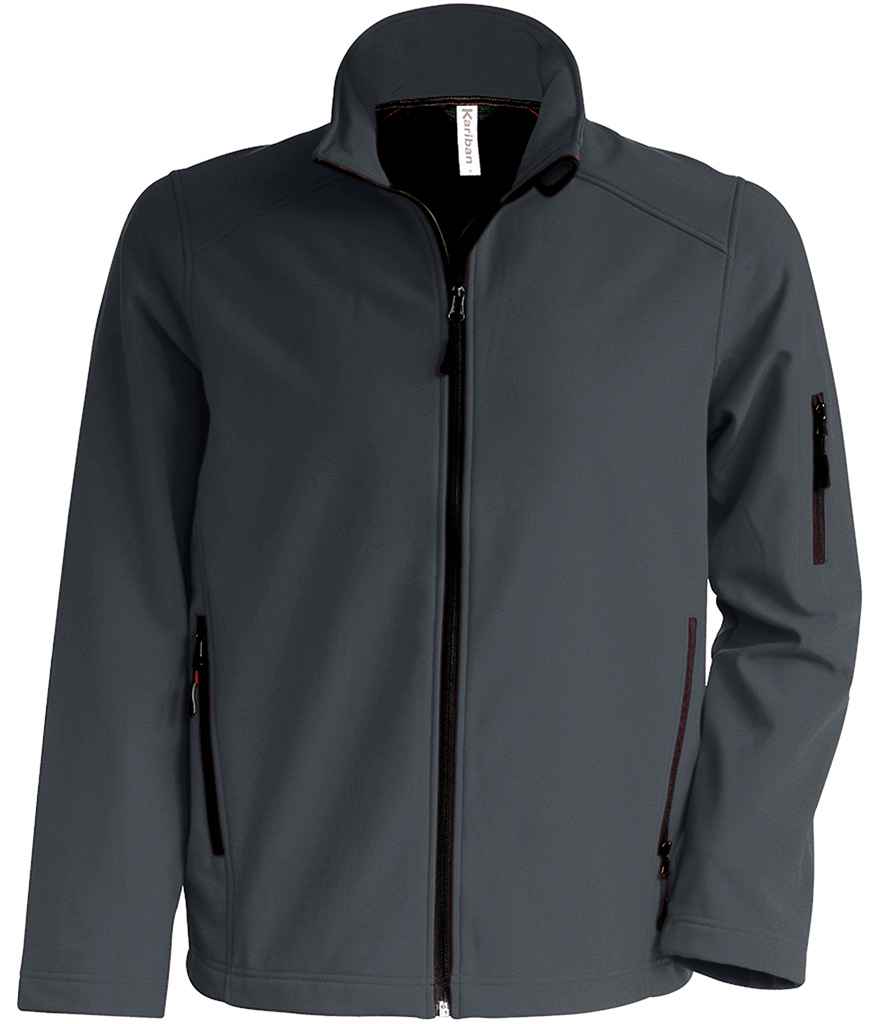 Kariban Soft Shell Jacket in Titanium by Kariban — Custom branded clothing by Print Press, featuring premium embroidery produced in our specialist print lab in the UK.