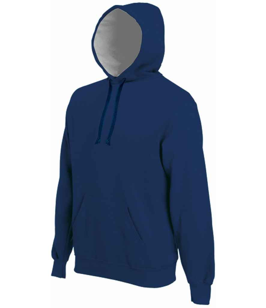 Kariban Heavy Contrast Hoodie in Navy by Kariban — Custom branded clothing by Print Press, featuring premium embroidery produced in our specialist print lab in the UK.