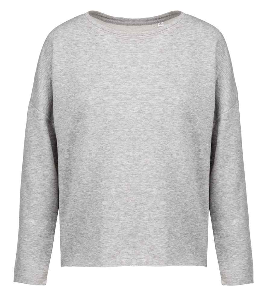 Kariban Ladies Oversized Sweatshirt in Light Grey by Kariban — Custom branded clothing by Print Press, featuring premium embroidery produced in our specialist print lab in the UK.