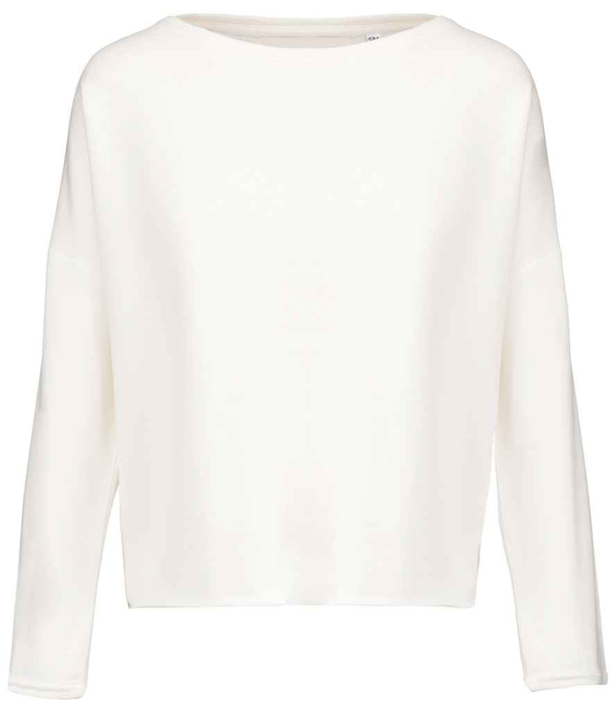 Kariban Ladies Oversized Sweatshirt in Off White by Kariban — Custom branded clothing by Print Press, featuring premium embroidery produced in our specialist print lab in the UK.