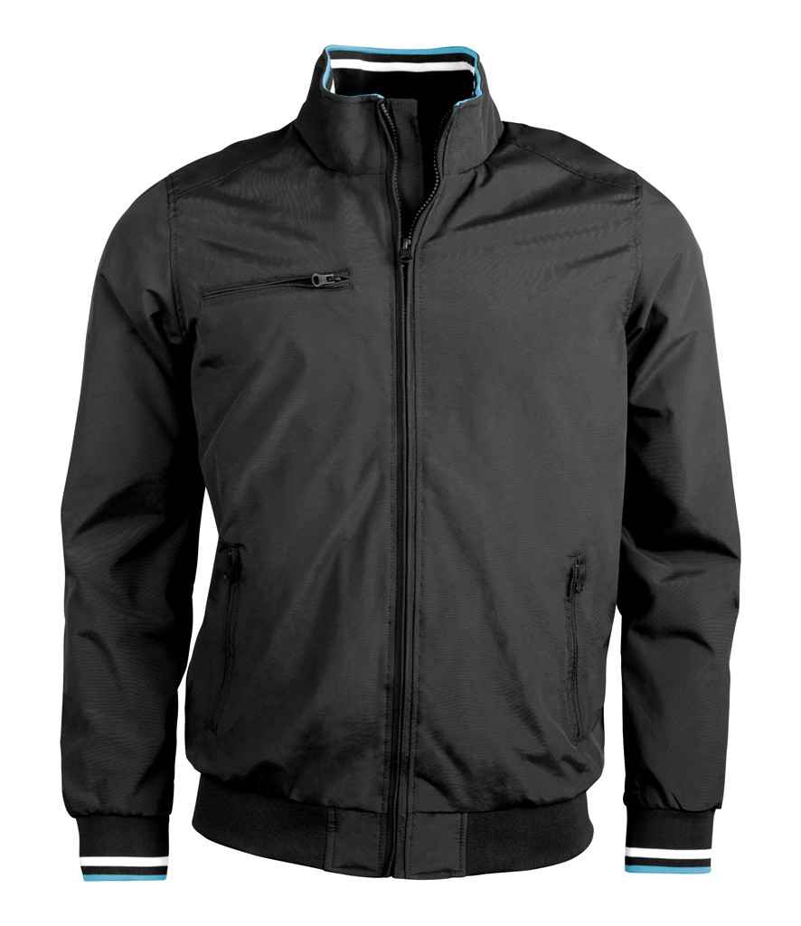 Kariban City Blouson Jacket in Black by Kariban — Custom branded clothing by Print Press, featuring premium embroidery produced in our specialist print lab in the UK.