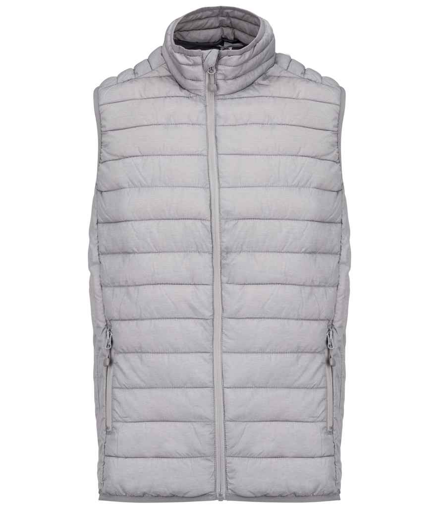 Kariban Lightweight Padded Bodywarmer in Marl Silver by Kariban — Custom branded clothing by Print Press, featuring premium embroidery produced in our specialist print lab in the UK.