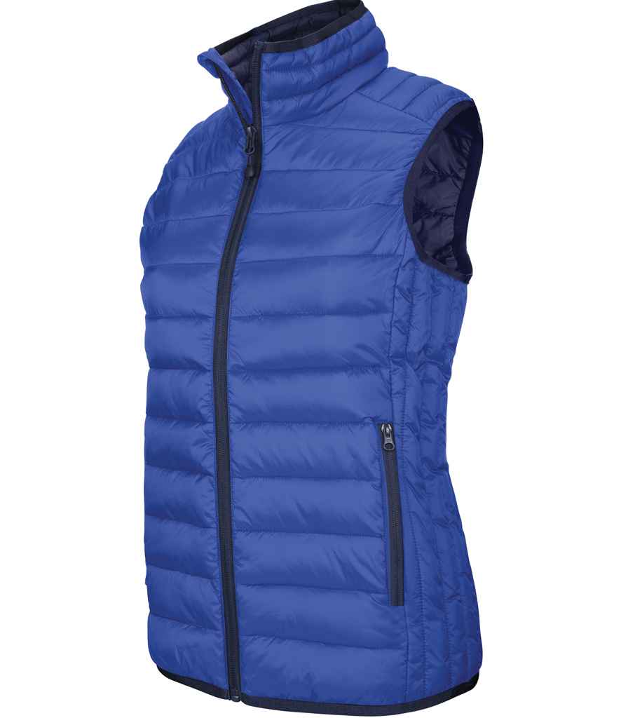 Kariban Ladies Lightweight Padded Bodywarmer in Light Royal by Kariban — Custom branded clothing by Print Press, featuring premium embroidery produced in our specialist print lab in the UK.