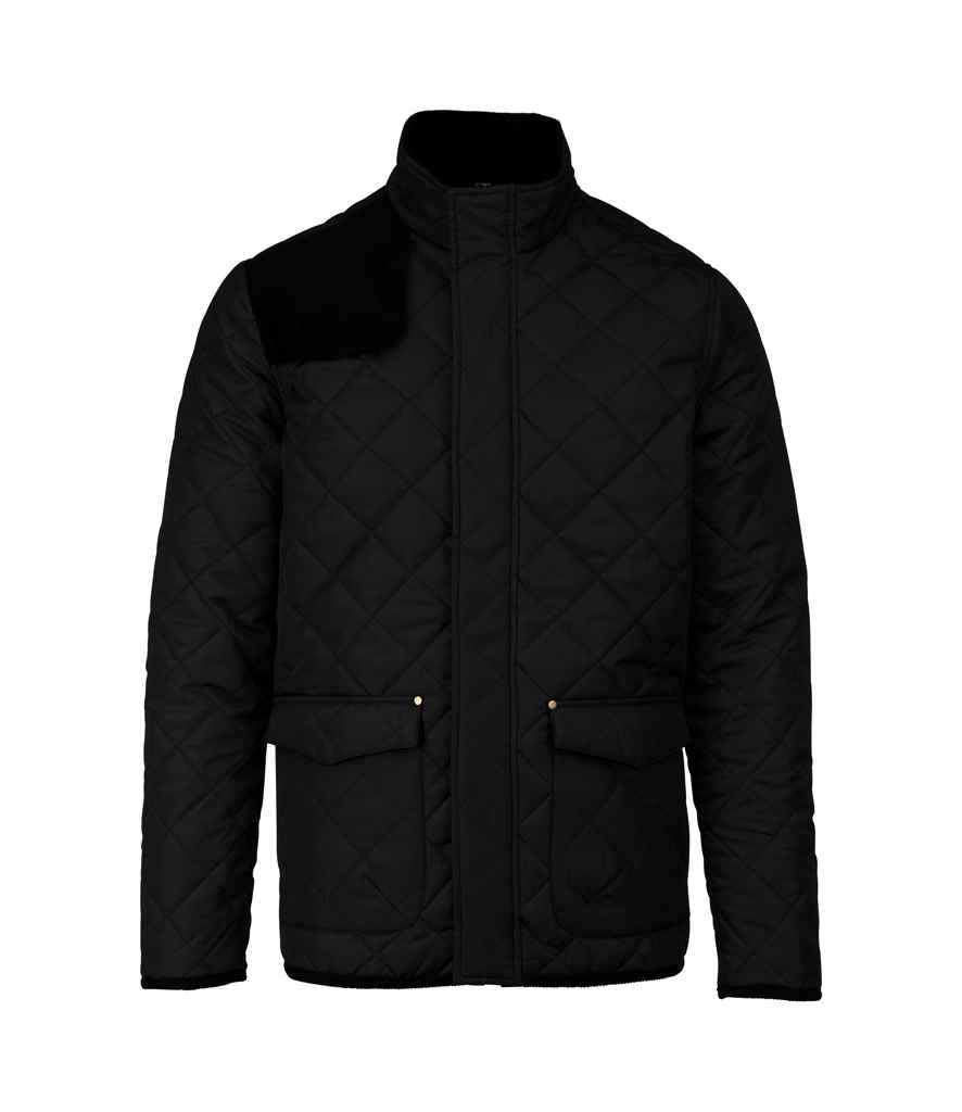 Kariban Quilted Jacket in Black Black by Kariban — Custom branded clothing by Print Press, featuring premium embroidery produced in our specialist print lab in the UK.