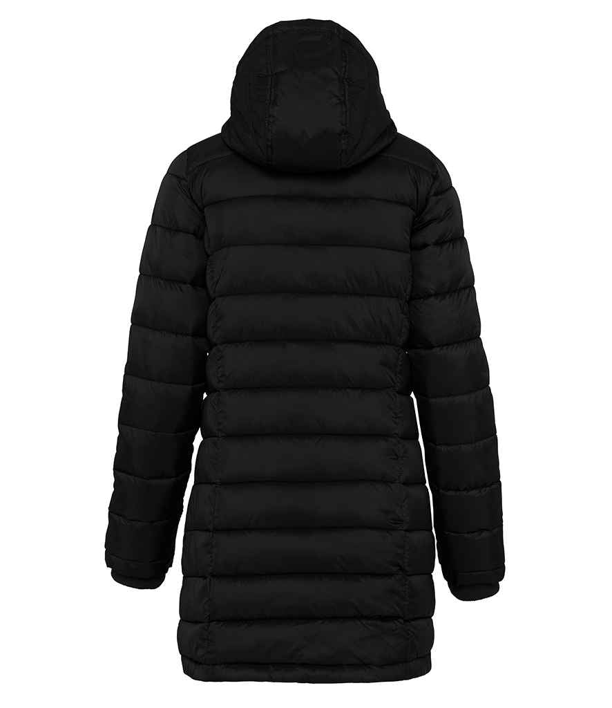 Kariban Ladies Lightweight Long Padded Parka Jacket in by Kariban — Custom branded clothing by Print Press, featuring premium embroidery produced in our specialist print lab in the UK.