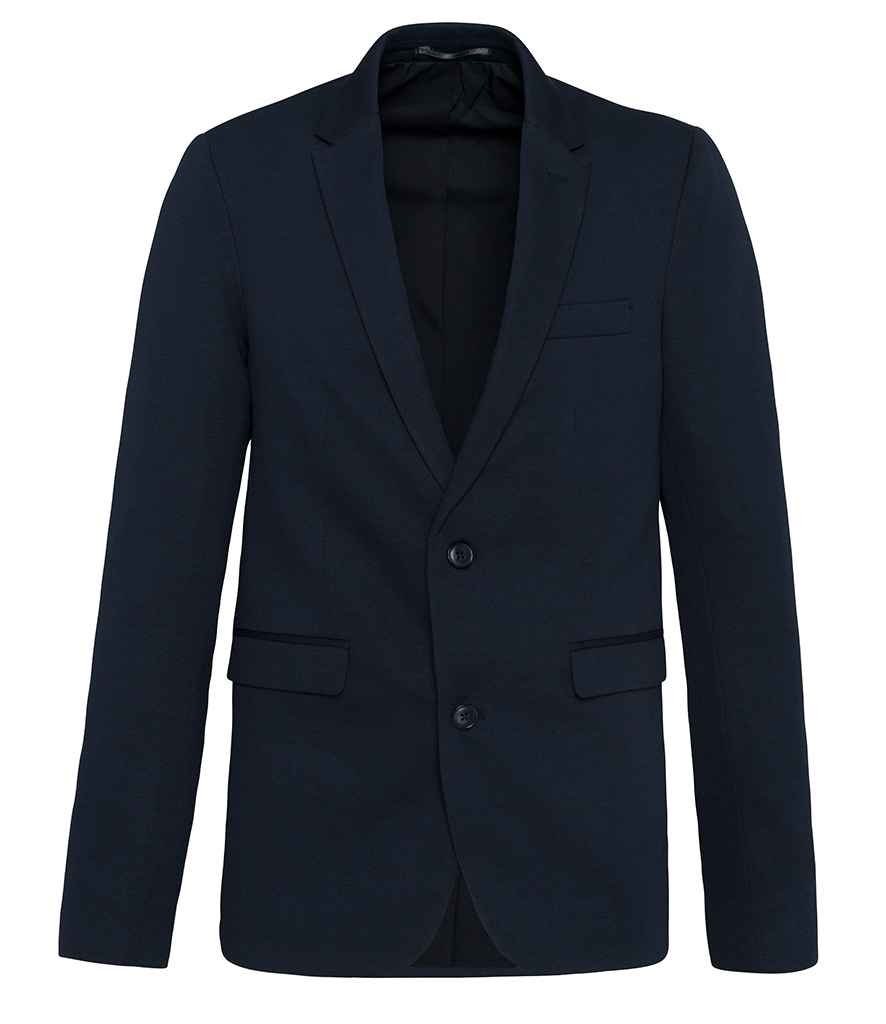 Kariban Knitted Blazer in Night Navy Heather by Kariban — Custom branded clothing by Print Press, featuring premium embroidery produced in our specialist print lab in the UK.