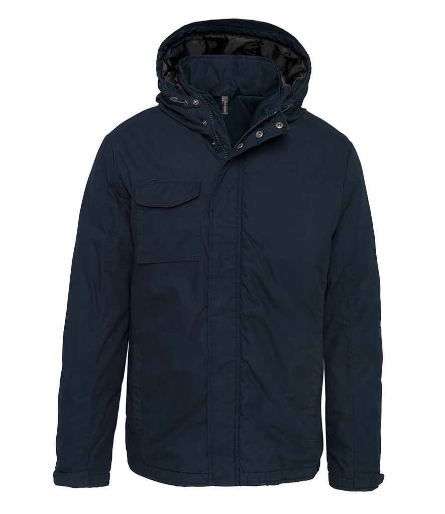 Kariban Hooded Parka Jacket in by Kariban — Custom branded clothing by Print Press, featuring premium embroidery produced in our specialist print lab in the UK.