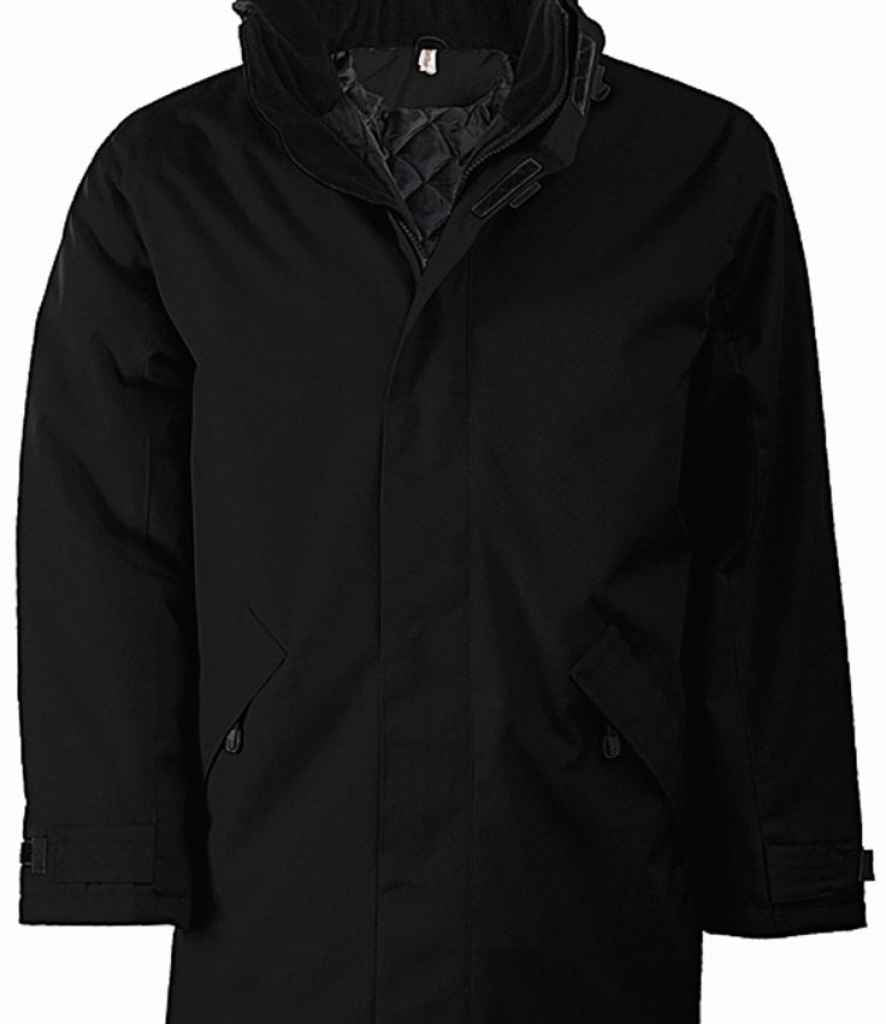 Kariban Parka Jacket in Black Black by Kariban — Custom branded clothing by Print Press, featuring premium embroidery produced in our specialist print lab in the UK.