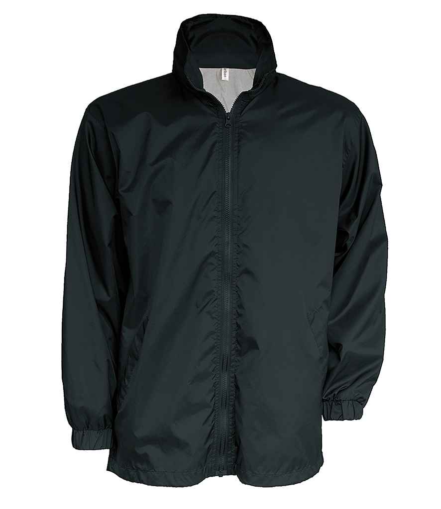 Kariban Lined Windbreaker Jacket in Black by Kariban — Custom branded clothing by Print Press, featuring premium embroidery produced in our specialist print lab in the UK.