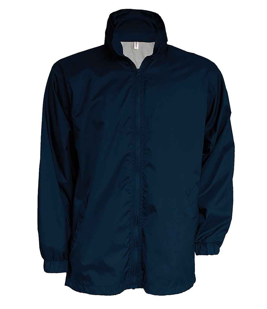 Kariban Lined Windbreaker Jacket in Navy by Kariban — Custom branded clothing by Print Press, featuring premium embroidery produced in our specialist print lab in the UK.