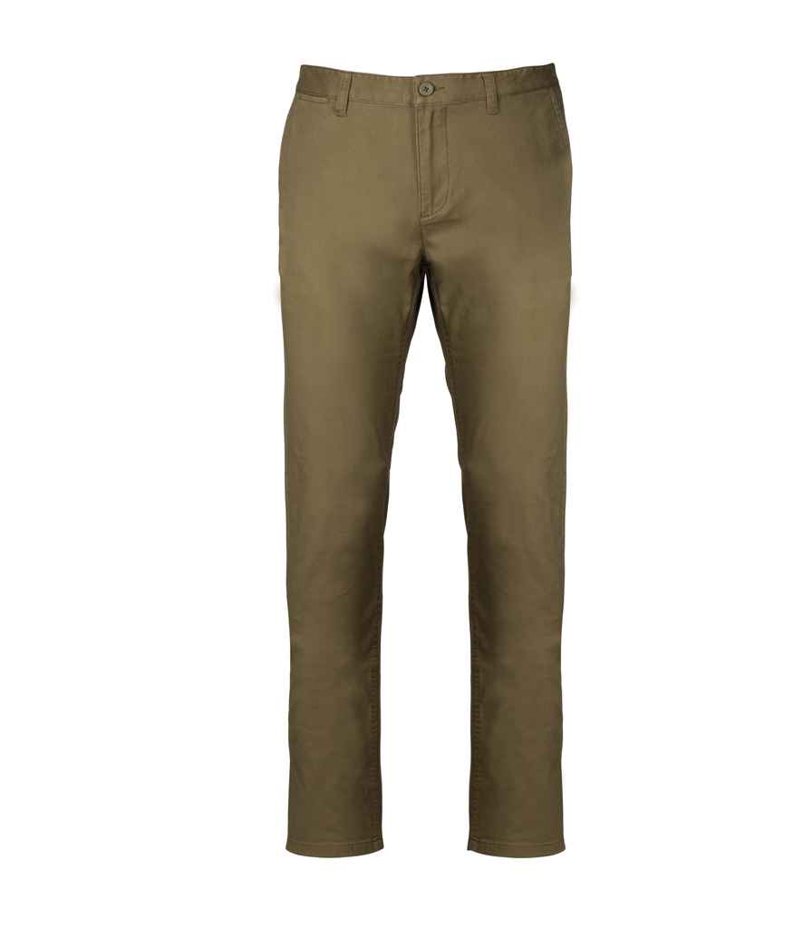 Kariban Chino Trousers in Light Khaki by Kariban — Custom branded clothing by Print Press, featuring premium embroidery produced in our specialist print lab in the UK.