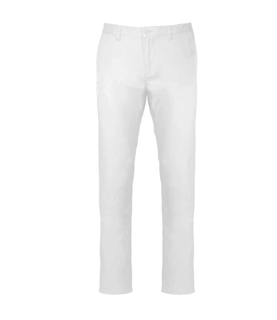 Kariban Chino Trousers in White by Kariban — Custom branded clothing by Print Press, featuring premium embroidery produced in our specialist print lab in the UK.