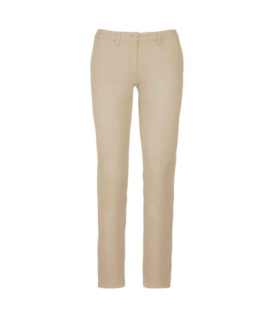 Kariban Ladies Chino Trousers in by Kariban — Custom branded clothing by Print Press, featuring premium embroidery produced in our specialist print lab in the UK.