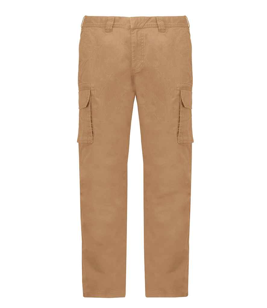 Kariban Multi-Pocket Trousers in Camel by Kariban — Custom branded clothing by Print Press, featuring premium embroidery produced in our specialist print lab in the UK.